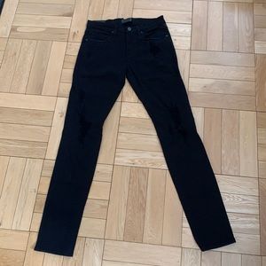 J BRAND Black Slim Fit Distressed Jeans